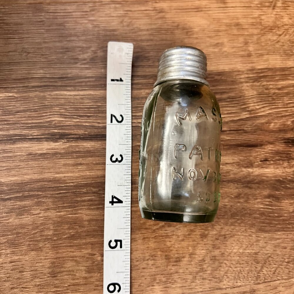 Vintage Mason Jar Salt, Pepper, Spice Holder with Iron Caddy - Picture 9 of 11